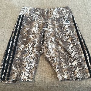 Adidas snake skin biker shorts